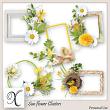 Sun Flower Digital Scrapbook Clusters Preview by Xuxper Designs