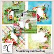 Strawberries Mint Digital Scrapbook Album Preview by Xuxper Designs