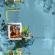 Digital Art Scrapbook Layout using Veridian by Rachel Jefferies