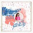 Digital Scrapbook layout using "Inky Flutter" brushes by Lynn Grieveson