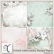 A Sweet Winter Poetry Digital Scrapbook Stacked Papers Preview by Xuxper Designs