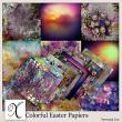 Colorful Easter Digital Scrapbook Papers Preview by Xuxper Designs
