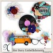Her Story Digital Scrapbook Embellishments Preview by Xuxper Designs