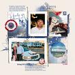 Digital Scrapbook layout using "Mapped" templates by Lynn Grieveson