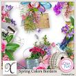 Spring Colors Digital Scrapbook Borders Preview by Xuxper Designs