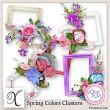 Spring Colors Digital Scrapbook Clusters Preview by Xuxper Designs