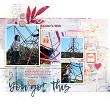 Digital Scrapbook layout using "Mellow" collection by Lynn Grieveson
