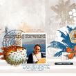 Digital Scrapbook layout using "Wind in My Sails" kit by Lynn Grieveson