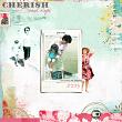 Digital Scrapbook layout using "Cherish" Kit by Lynn Grieveson