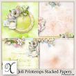 Joli Printemps Digital Scrapbook Stacked Papers Preview by Xuxper Designs