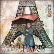 Digital art page using Paris In Spring by Lynne Anzelc. Layout by Ina 02