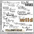 Yellowstone Digital Scrapbooking Wordart Preview