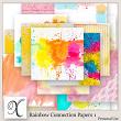 Rainbow Connection Digital Scrapbook Papers 01 Preview by Xuxper Designs