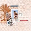 Digital Scrapbook layout using "Beach Days" collection by Lynn Grieveson