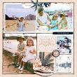 Digital Scrapbook layout using "Beach Days" collection by Lynn Grieveson