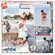 Digital Scrapbook layout using "Beach Days" collection by Lynn Grieveson