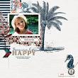 Digital Scrapbook layout using "Beach Days" collection by Lynn Grieveson