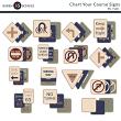 Chart Your Course Digital Scrapbook Signs Preview by Karen Schulz Designs