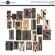 Chart Your Course Digital Scrapbook Alpha Preview by Karen Schulz Designs