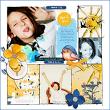 Digital Scrapbook layout by Lynn Grieveson using Sunny Side collection