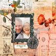 Digital Scrapbook layout using "Wake Up Happy" collection by Lynn Grieveson