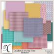 Crochet and Sewing time Digital Scrapbook Pattern Papers Preview by Xuxper Designs