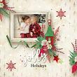 A Whimsical Christmas Digital Scrapbook Page by Cathy