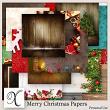 Merry Christmas Digital Scrapbook Papers Preview by Xuxper Designs