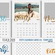 2023 calendar pocket cards Templates pack by Lilach Oren
