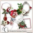 My Wonderful Christmas Digital Scrapbook Clusters Preview by Xuxper Designs