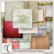 My Wonderful Christmas Digital Scrapbook Papers Preview by Xuxper Designs