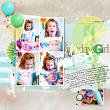 Digital Scrapbook Page made with Painted Numbers 01 by Anna Aspnes layout 01