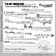 Glint of Light Digital Scrapbook Word Art Preview by Cheryl Budden