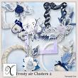 Frosty Air Digital Scrapbook Clusters Preview by Xuxper Designs