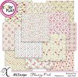 Flowery Pink Digital Scrapbook Patterned Papers 1 Preview by Xuxper Designs