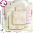 Flowery Pink Digital Scrapbook Papers Preview by Xuxper Designs