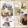 Artful Memories Travel by Vicki Robinson. Digital scrapbook layout by Oldenmeade