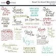 Heart to Heart Digital Scrapbook Word Art Preview by Karen Schulz Designs