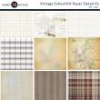 Vintage School Digital Scrapbook Kit Paper Preview Detail 01 by Karen Schulz Designs