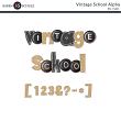 Vintage School Digital Scrapbook Alpha Preview by Karen Schulz Designs