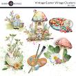 Vintage Easter Village Digital Scrapbook Clusters Preview by Karen Schulz Designs