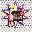 Digital scrapbook layout by AJM using Circus Circus collection