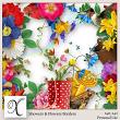 Showers And Flowers Digital Scrapbook Borders Preview by Xuxper Designs