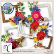 Showers And Flowers Digital Scrapbook Clusters Preview by Xuxper Designs