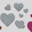 Foam Glitter Heart Stickers Digital Art Tool Detail 1