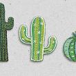 Fabric Cactus Patches Digital Art Pack detail 1