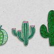 Fabric Cactus Patches Digital Art Pack detail 2