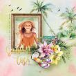 A Tropical Escape Digital Scrapbook Page by Cathy