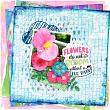 Showers and Flowers: Art Journal Words Digital Art Journal Kit Example-AZK -01