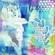 Showers and Flowers: Art Journal Words Digital Art Journal Kit Example-AZK -01